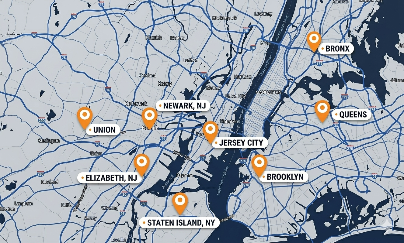 Century Waste commercial waste removal truck in New Jersey and NYC